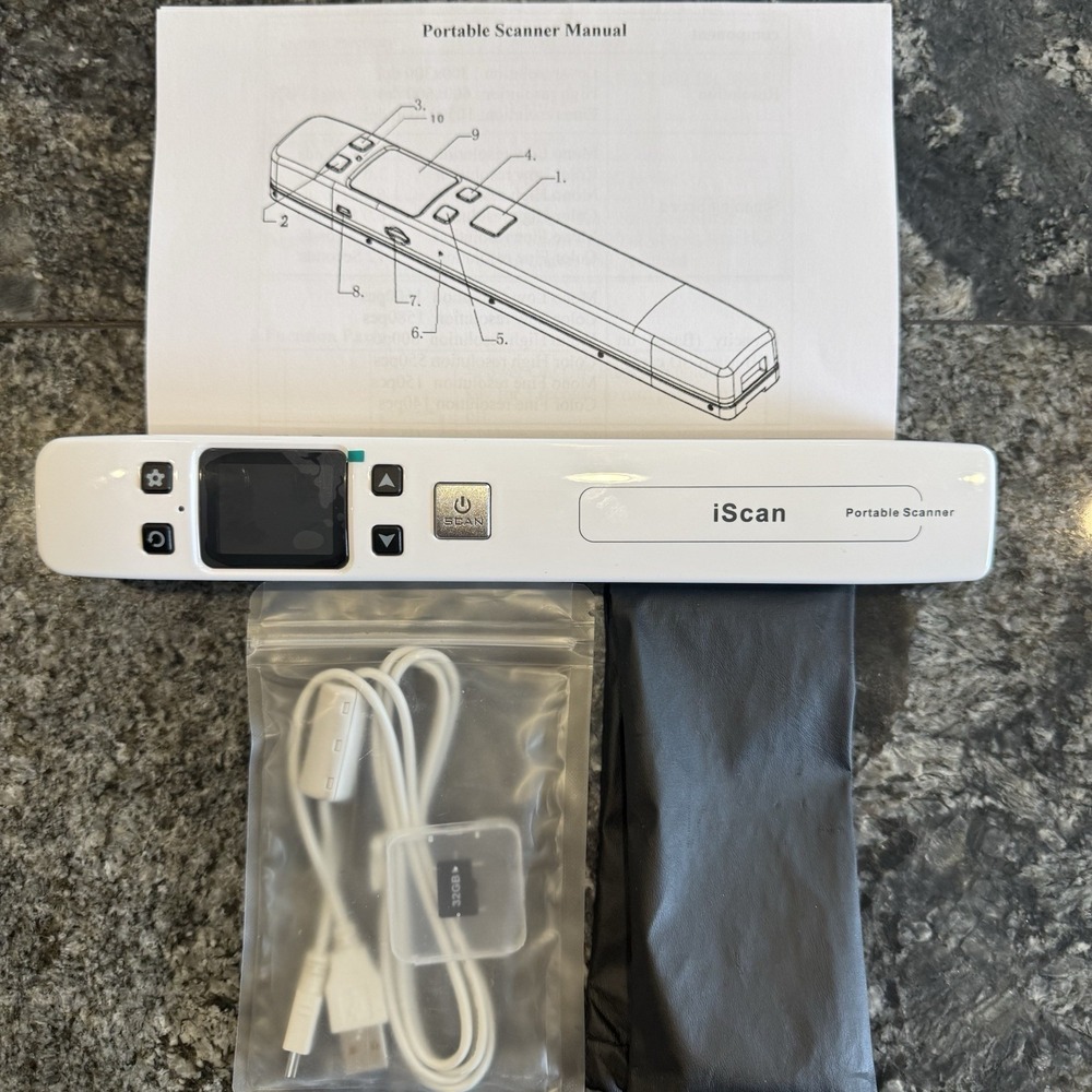 Iscan Portable Scanner With Wi-Fi for Documents & Pictures-32GB MicroSD Included